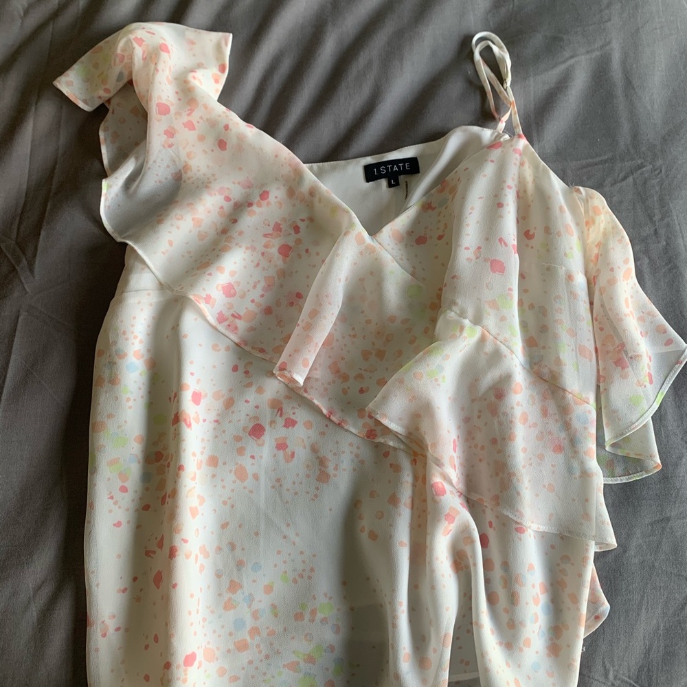 1.State Asymmetrical Ruffle Blouse - Picture 3 of 8